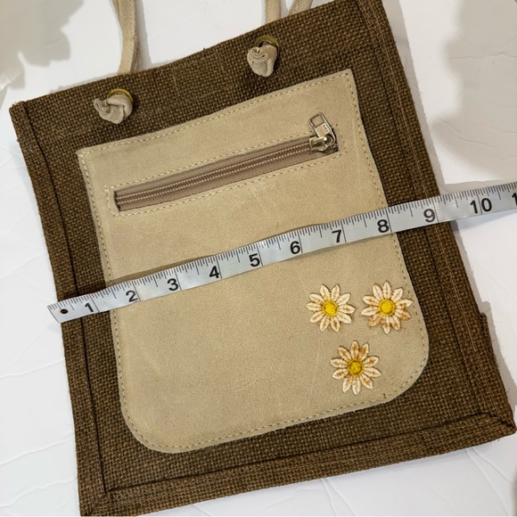 Nature Care Suede and Burlap Bag From Spain - Picture 5 of 6